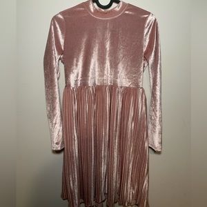 Velvet Blush Pink Dress